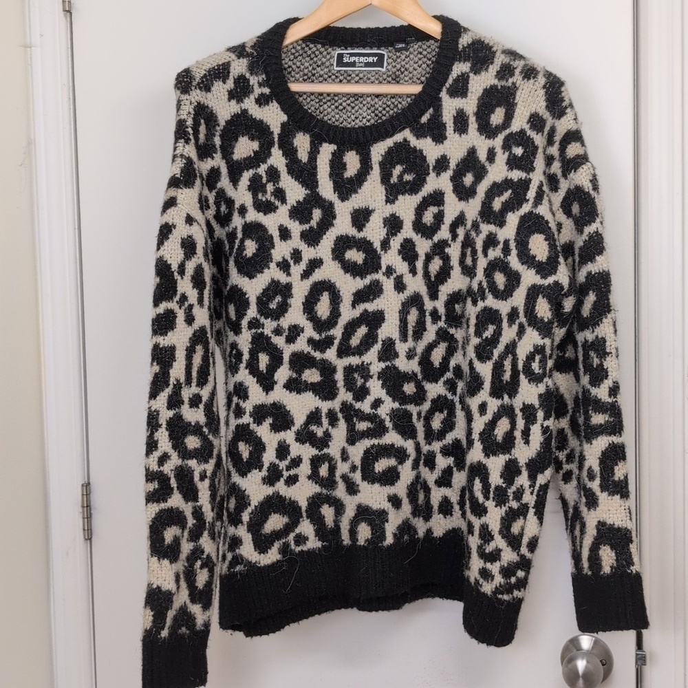 SUPERDRY ANINAL PRINT CHUNKY SWEATER SIZE 10 - Picture 4 of 9